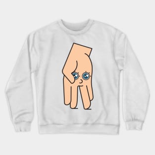 Hand with face Crewneck Sweatshirt